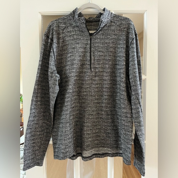 Lululemon Men's Surge Warm 1/2 Zip Black and White Size X-Large - Picture 3 of 5